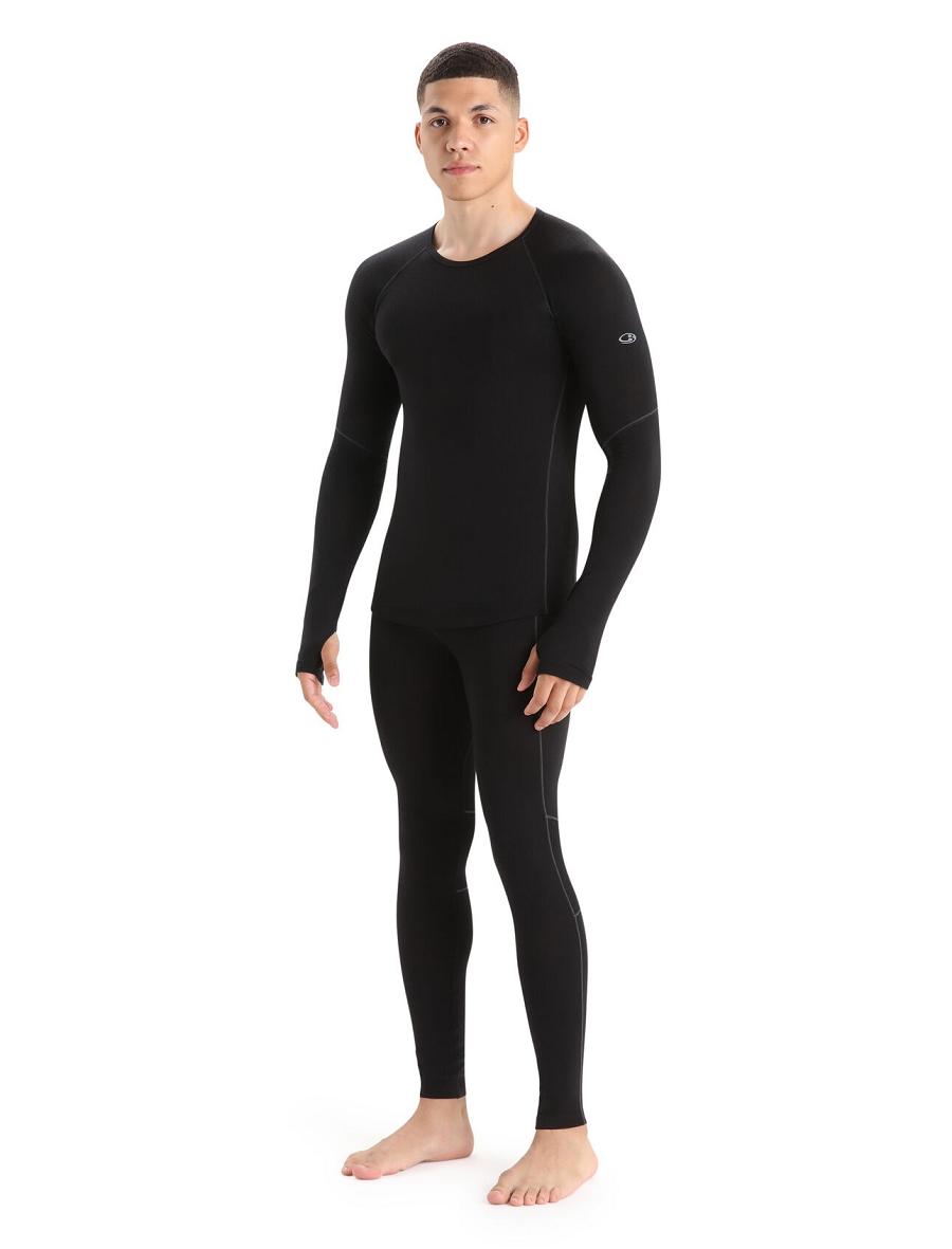 Icebreaker BodyfitZone™ Merino 150 Zone Thermal Miesten Leggingsit Mustat | FI 1140ZUTG